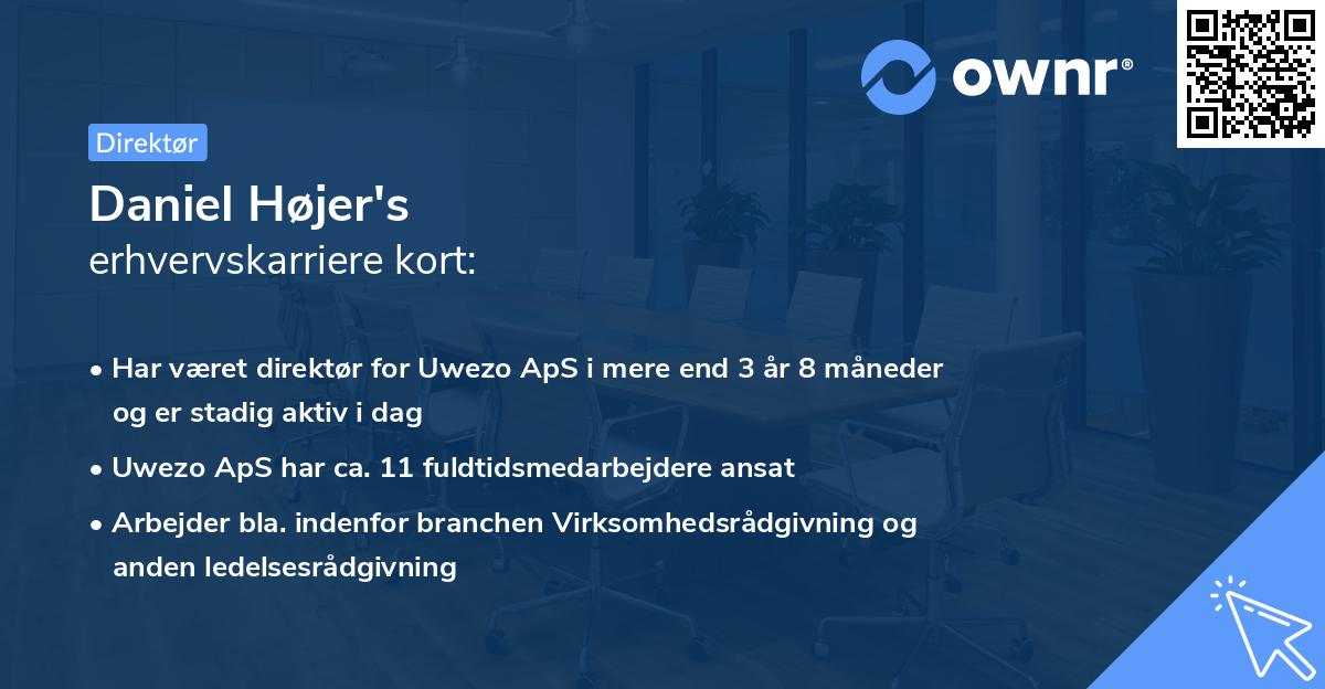 Daniel Højer's erhvervskarriere kort