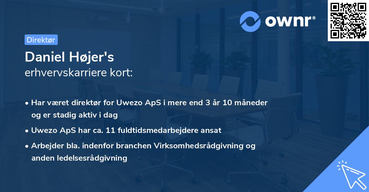 Daniel Højer's erhvervskarriere kort