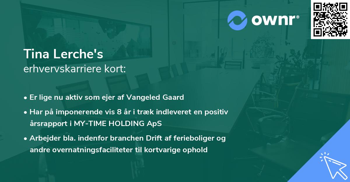 Tina Lerche's erhvervskarriere kort