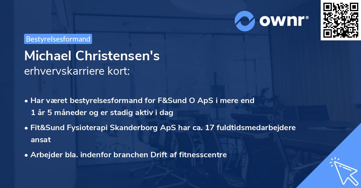 Michael Christensen's erhvervskarriere kort