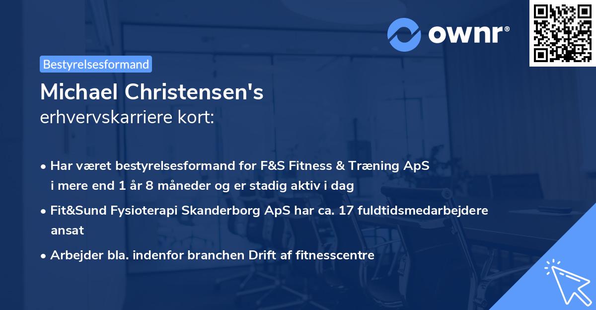 Michael Christensen's erhvervskarriere kort
