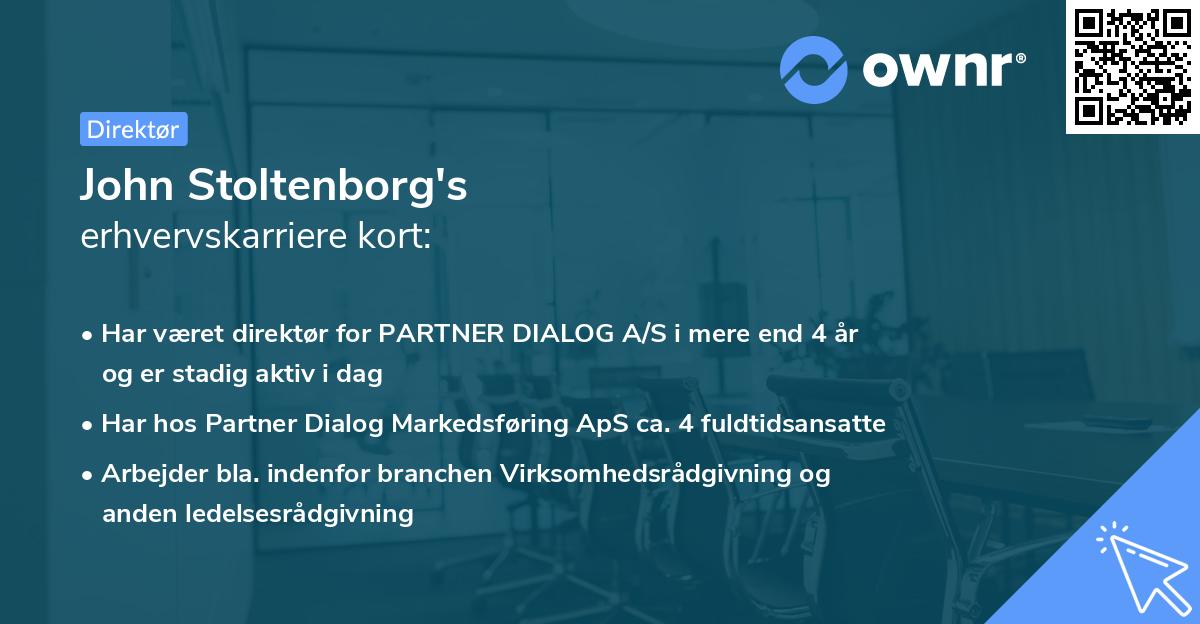 John Stoltenborg's erhvervskarriere kort