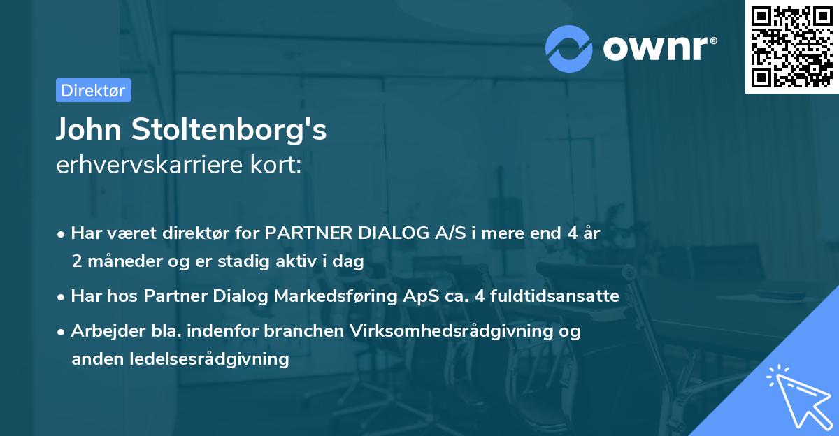 John Stoltenborg's erhvervskarriere kort