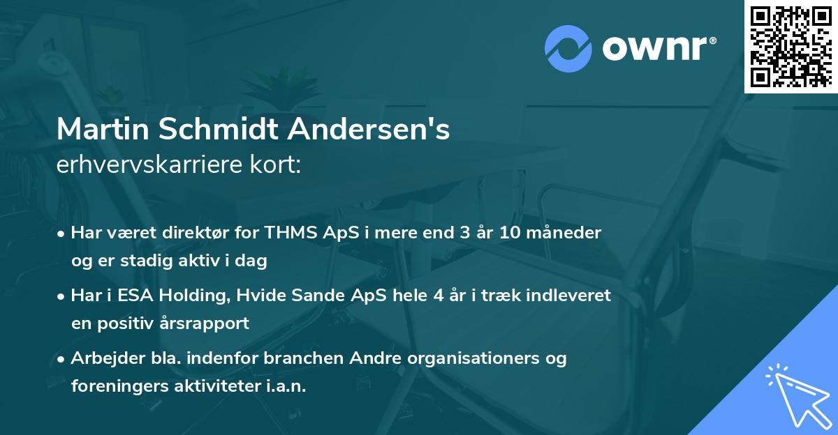 Martin Schmidt Andersen's erhvervskarriere kort