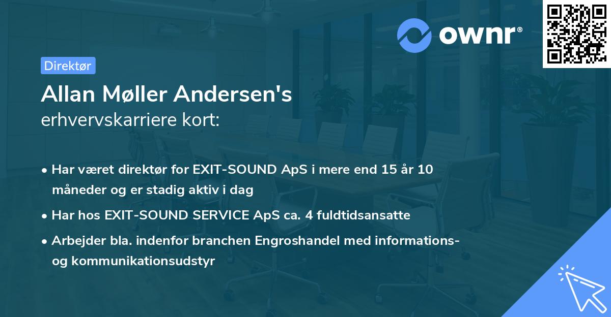 Allan Møller Andersen's erhvervskarriere kort