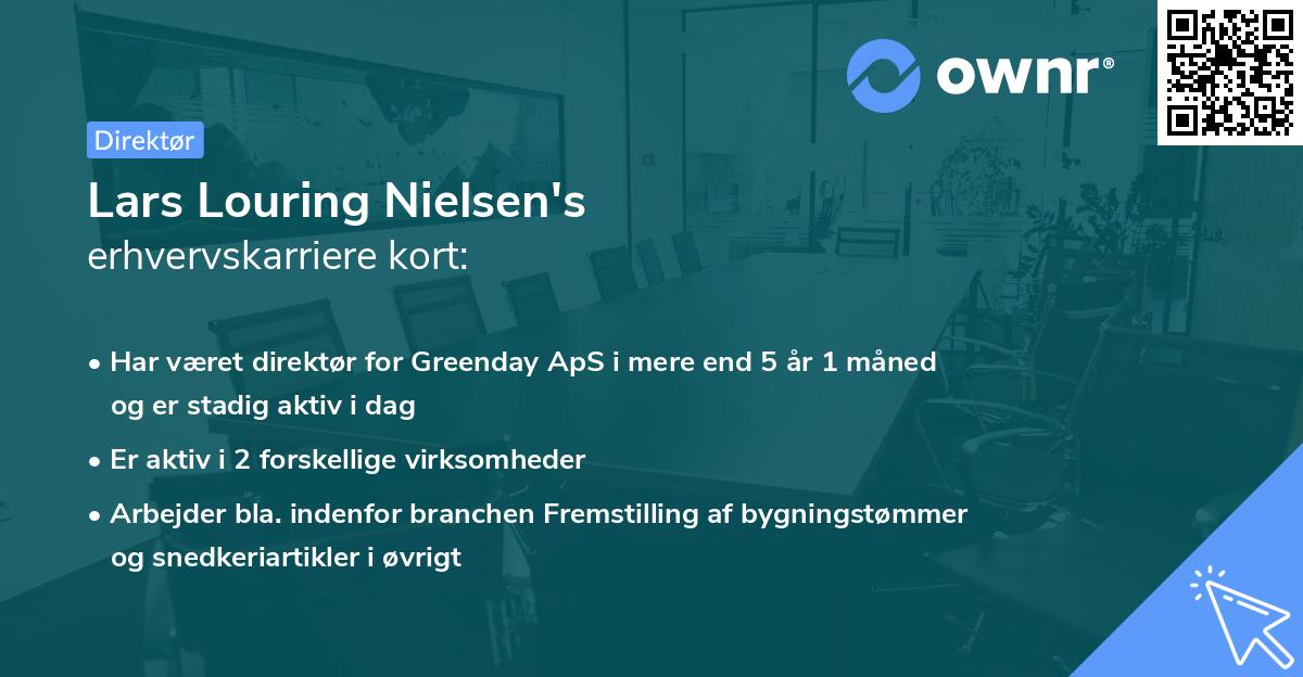 Lars Louring Nielsen's erhvervskarriere kort