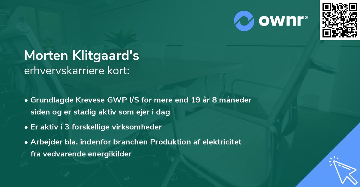 Morten Klitgaard's erhvervskarriere kort