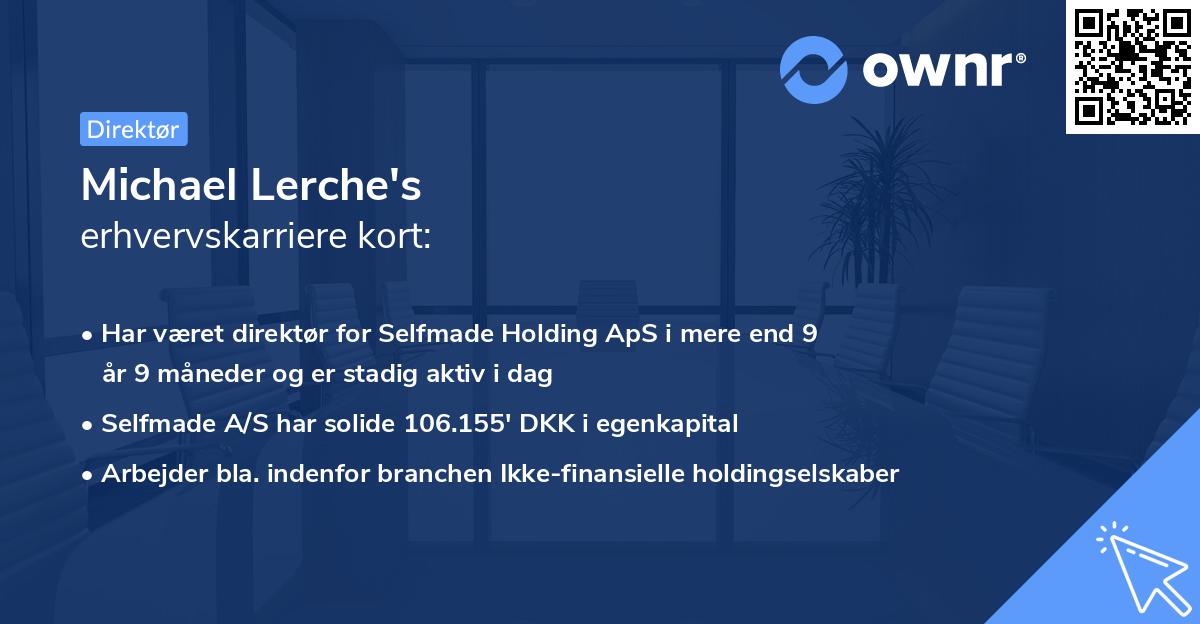 Michael Lerche's erhvervskarriere kort