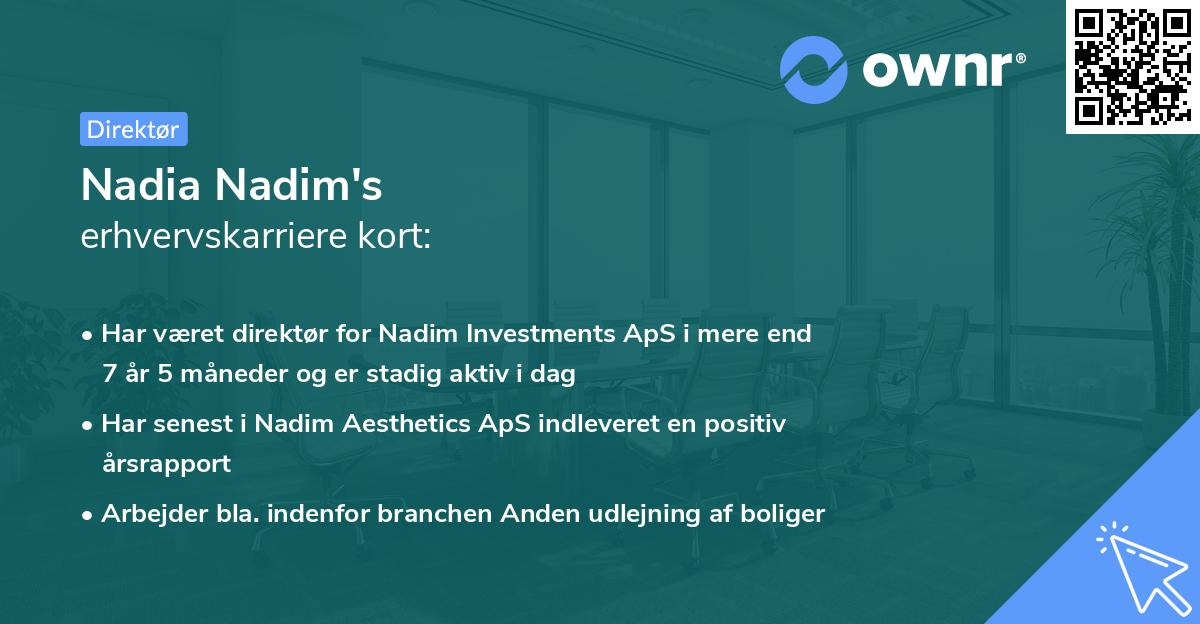 Nadia Nadim's erhvervskarriere kort