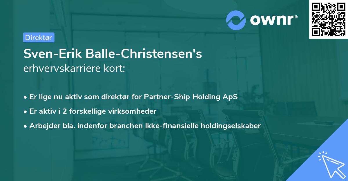 Sven-Erik Balle-Christensen's erhvervskarriere kort