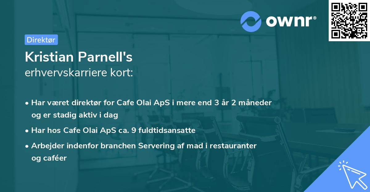 Kristian Parnell's erhvervskarriere kort