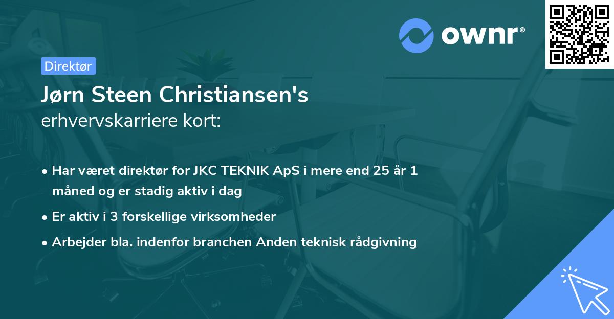 Jørn Steen Christiansen's erhvervskarriere kort