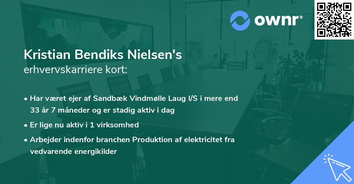 Kristian Bendiks Nielsen's erhvervskarriere kort