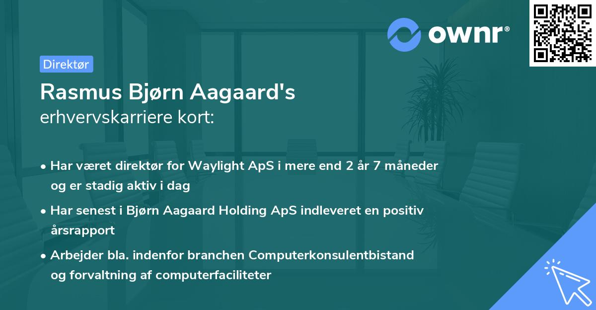 Rasmus Bjørn Aagaard's erhvervskarriere kort