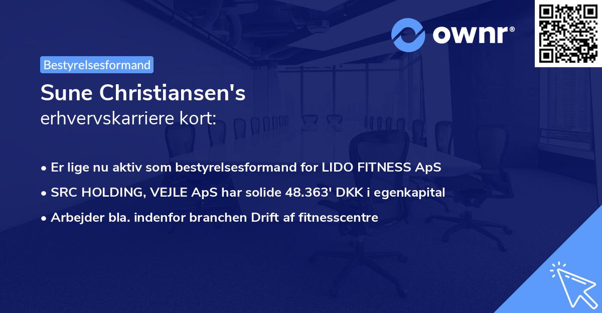 Sune Christiansen's erhvervskarriere kort