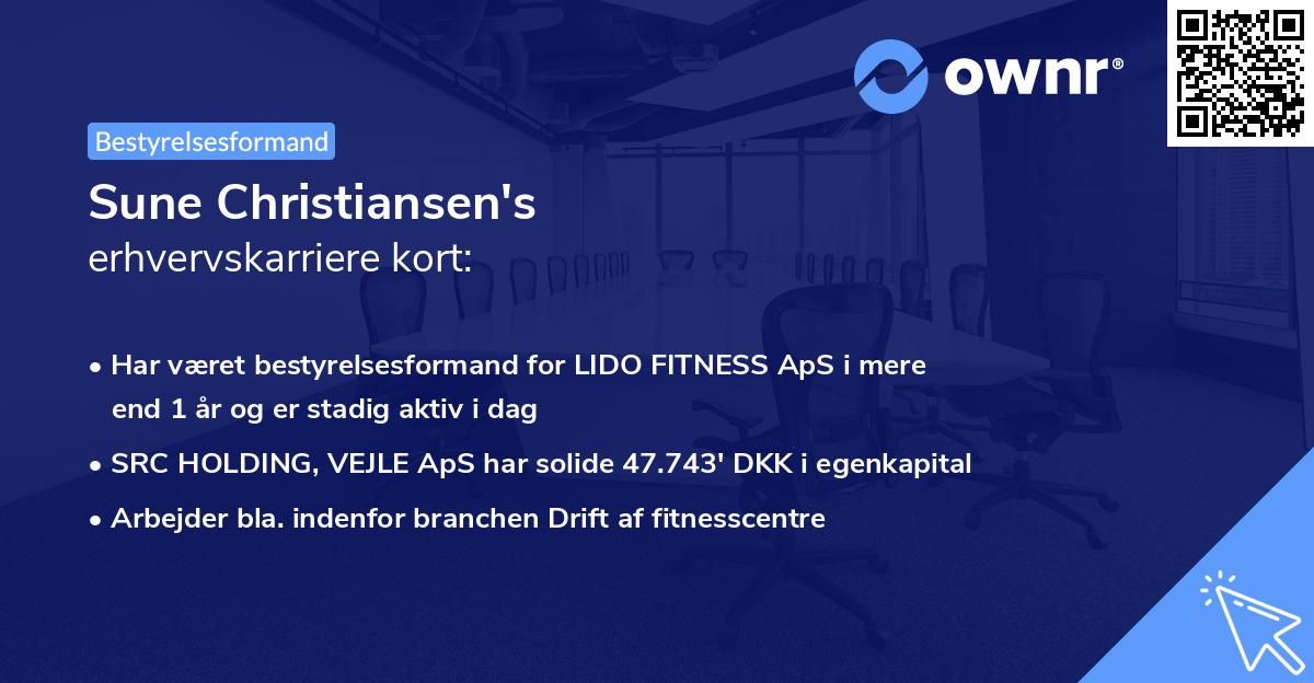 Sune Christiansen's erhvervskarriere kort