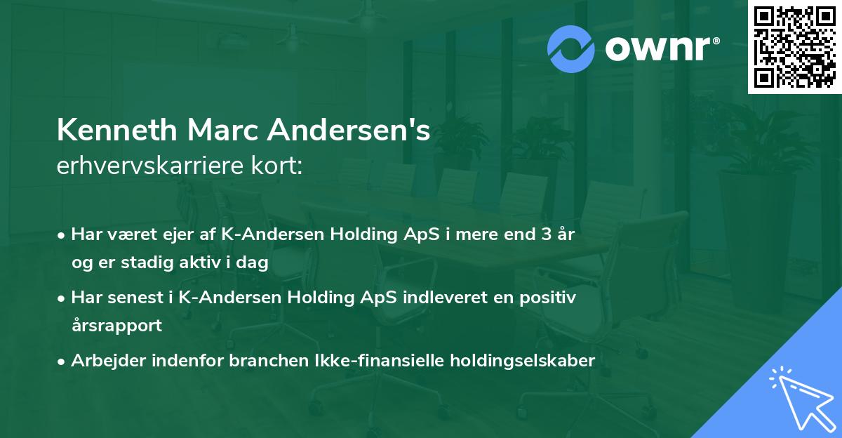 Kenneth Marc Andersen's erhvervskarriere kort