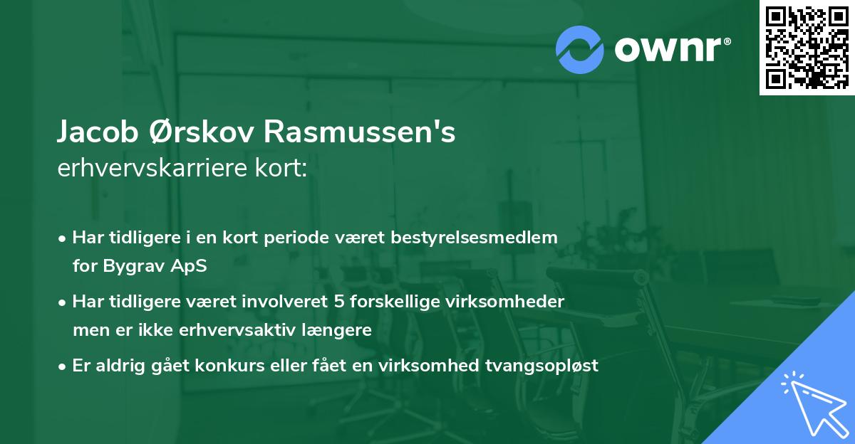 Jacob Ørskov Rasmussen's erhvervskarriere kort
