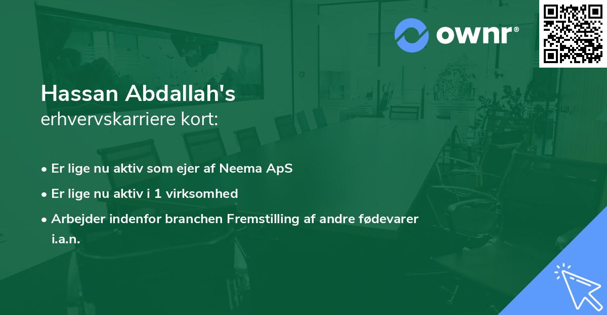 Hassan Abdallah's erhvervskarriere kort