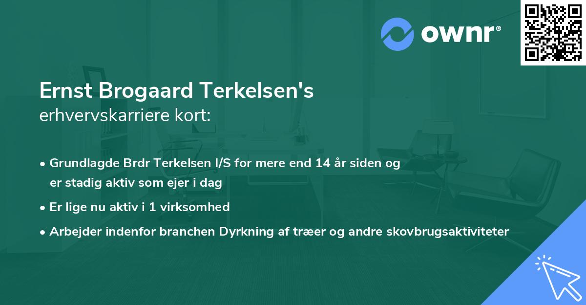 Ernst Brogaard Terkelsen's erhvervskarriere kort