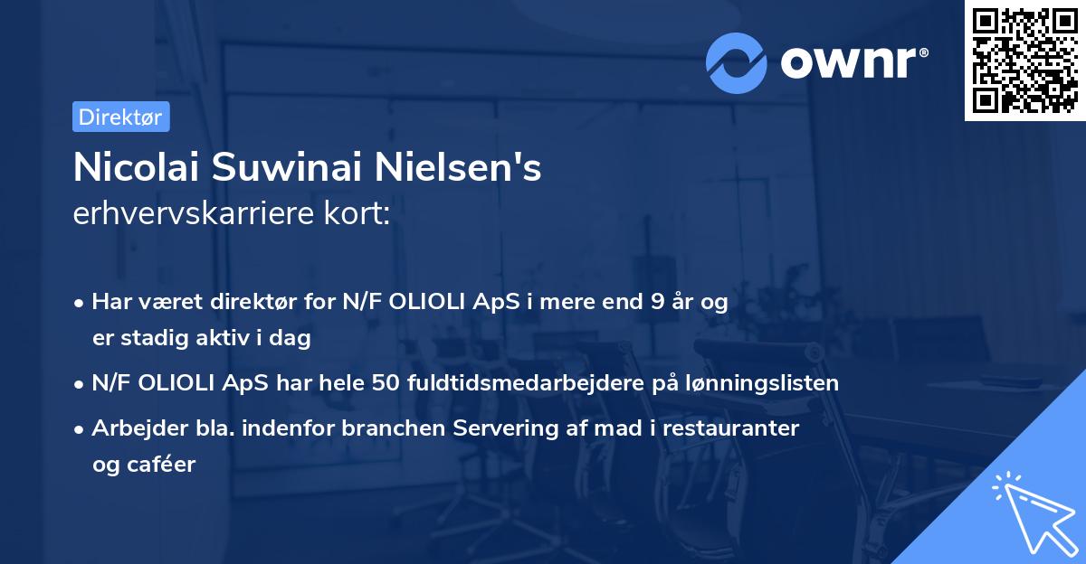 Nicolai Suwinai Nielsen's erhvervskarriere kort