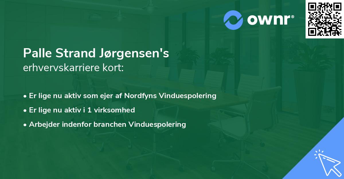 Palle Strand Jørgensen's erhvervskarriere kort