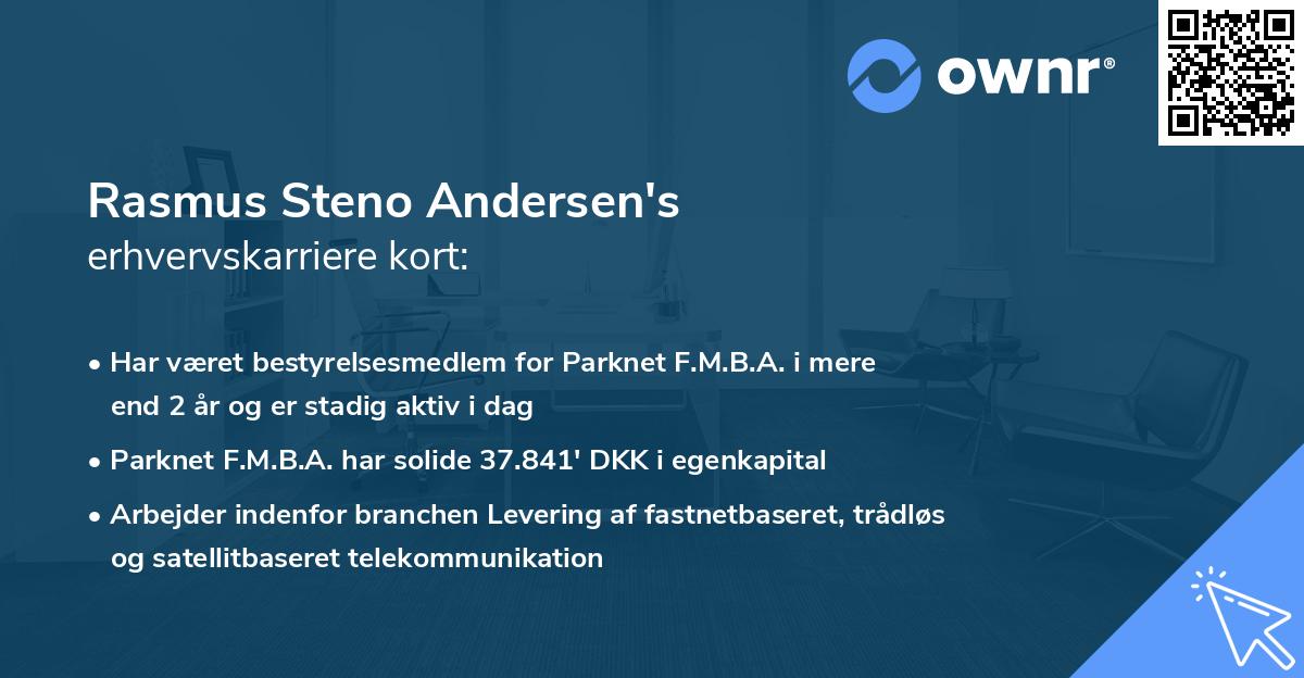 Rasmus Steno Andersen's erhvervskarriere kort