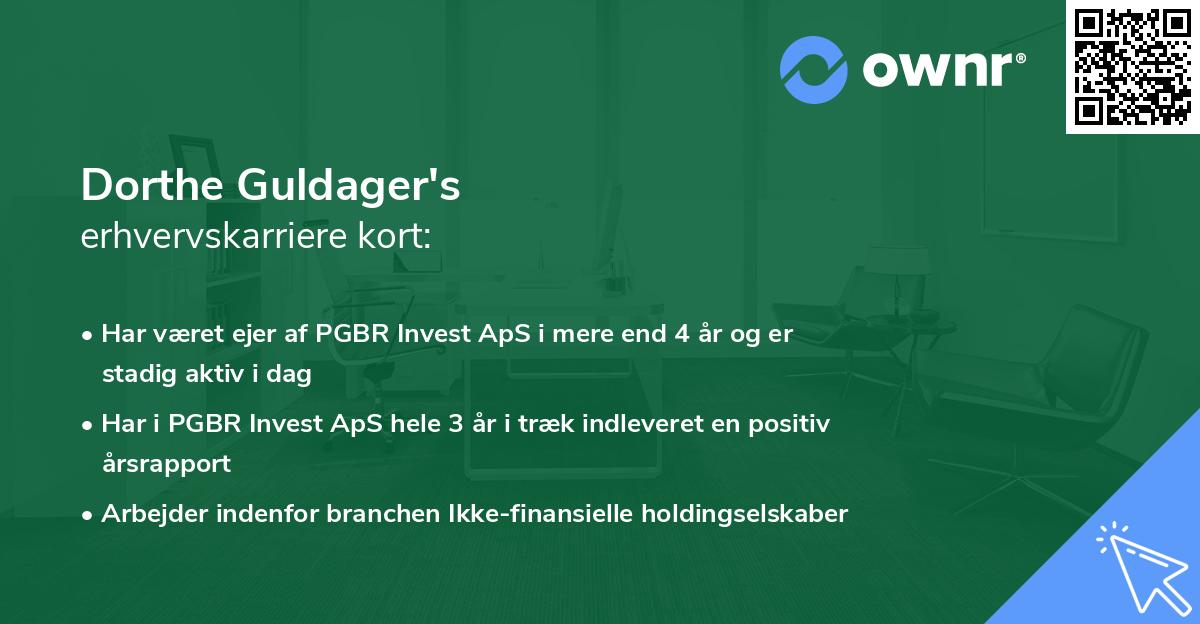 Dorthe Guldager's erhvervskarriere kort