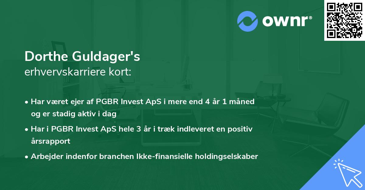 Dorthe Guldager's erhvervskarriere kort