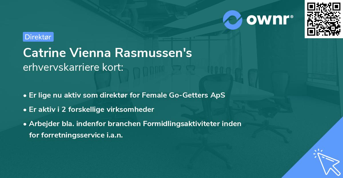 Catrine Vienna Rasmussen's erhvervskarriere kort