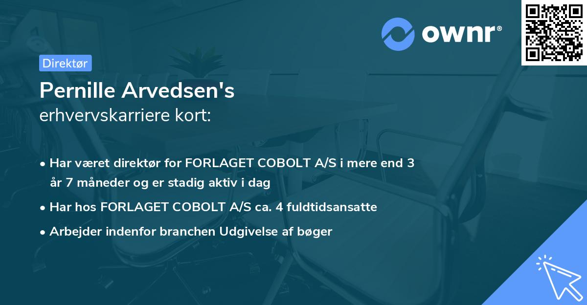 Pernille Arvedsen's erhvervskarriere kort