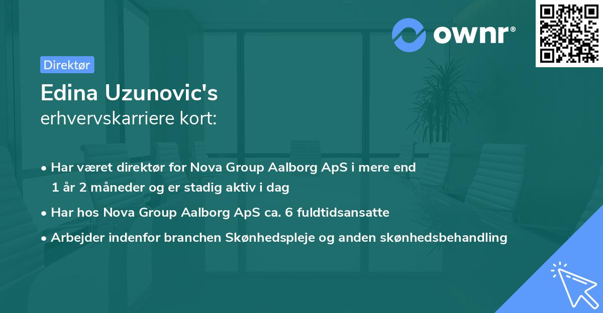 Edina Uzunovic's erhvervskarriere kort