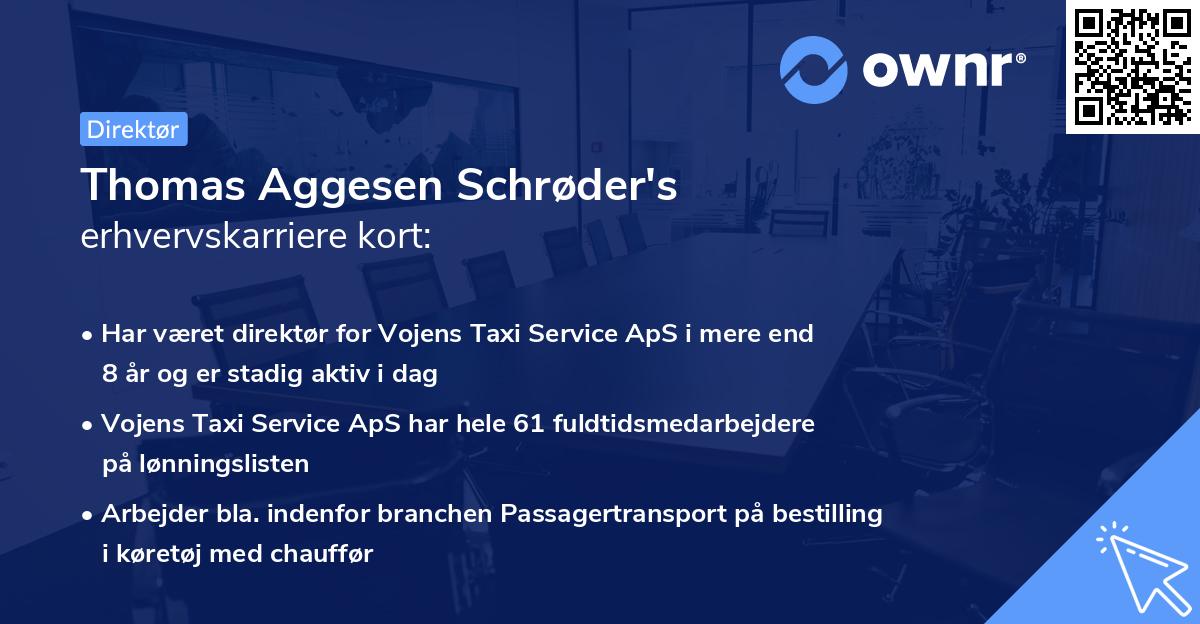 Thomas Aggesen Schrøder's erhvervskarriere kort