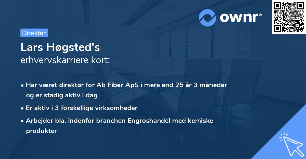 Lars Høgsted's erhvervskarriere kort