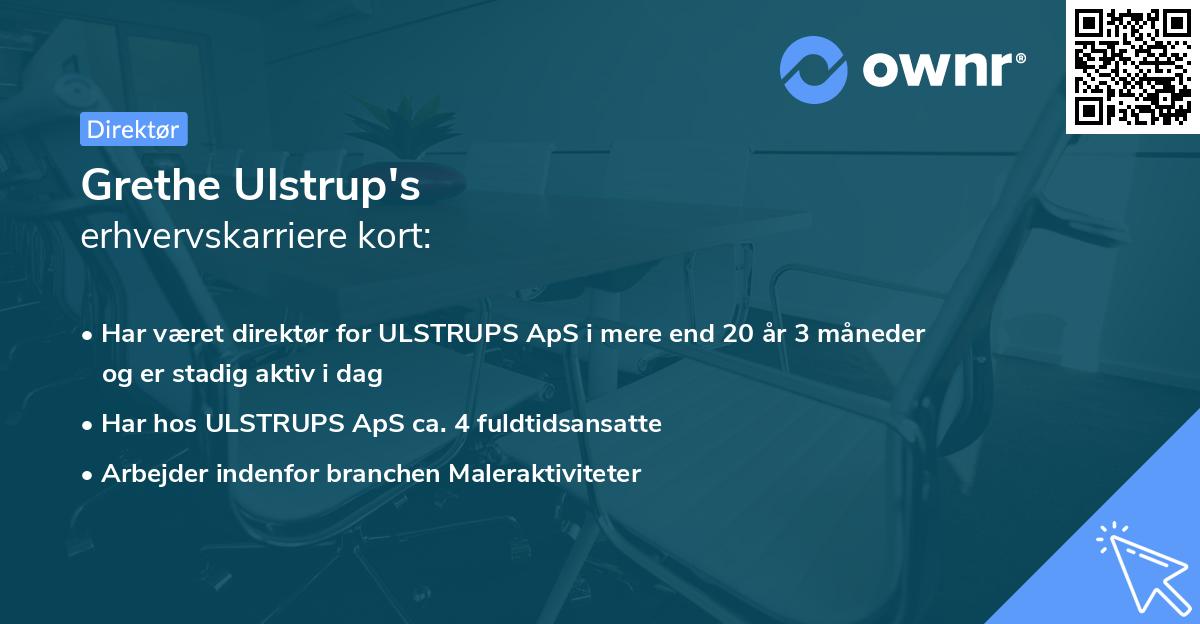 Grethe Ulstrup's erhvervskarriere kort