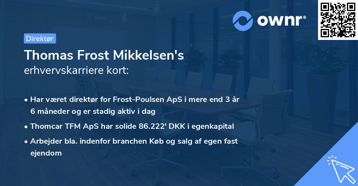 Thomas Frost Mikkelsen's erhvervskarriere kort