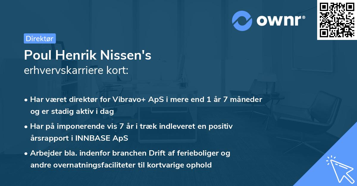 Poul Henrik Nissen's erhvervskarriere kort