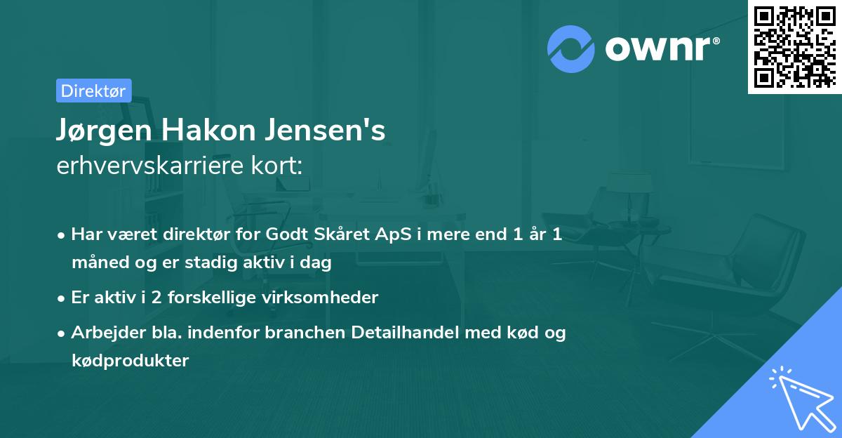 Jørgen Hakon Jensen's erhvervskarriere kort