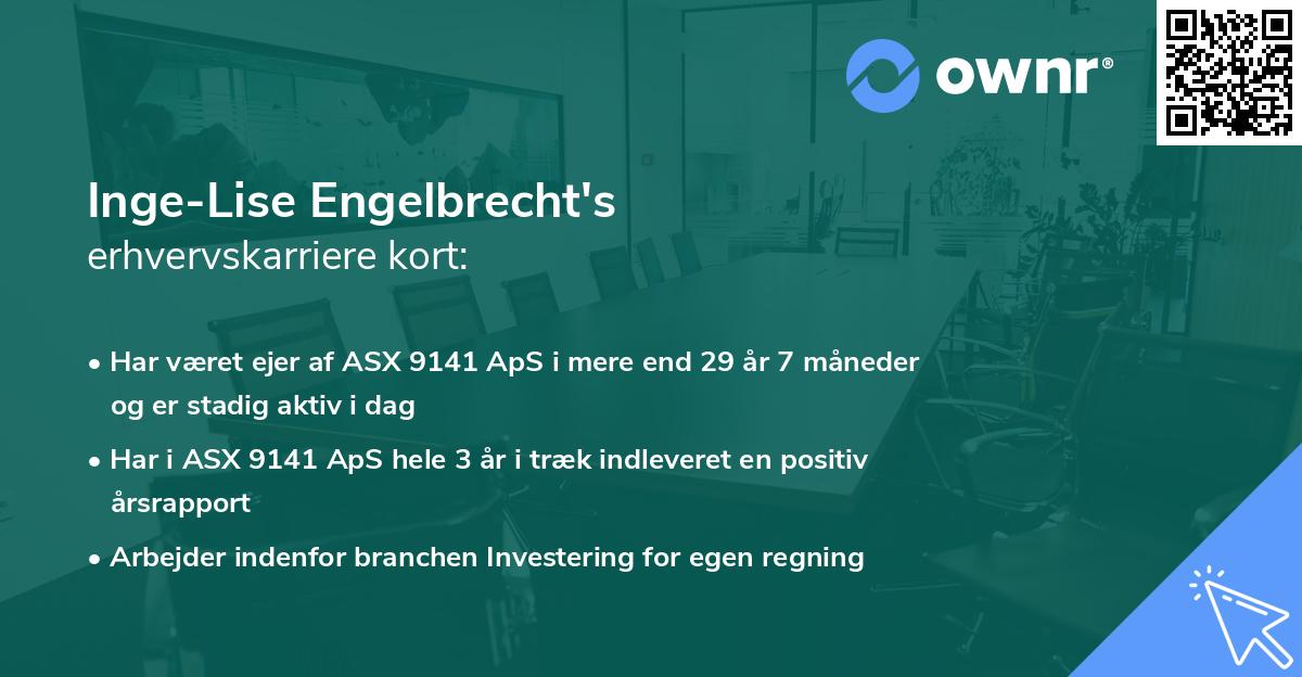 Inge-Lise Engelbrecht's erhvervskarriere kort