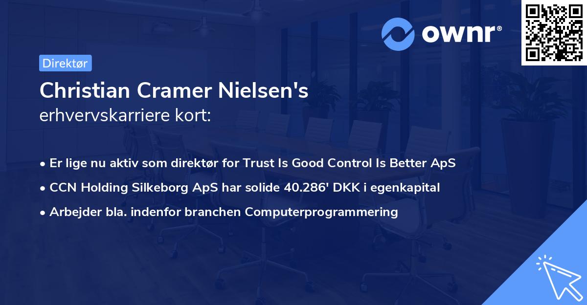 Christian Cramer Nielsen's erhvervskarriere kort