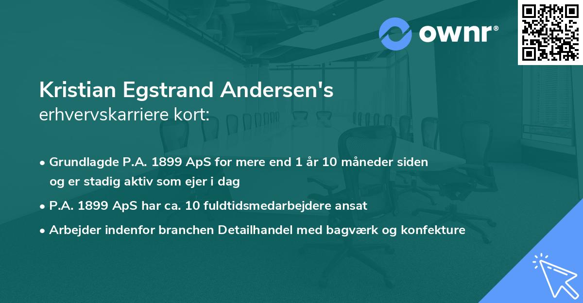 Kristian Egstrand Andersen's erhvervskarriere kort
