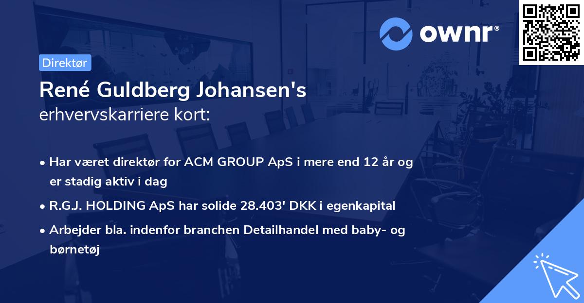 René Guldberg Johansen's erhvervskarriere kort