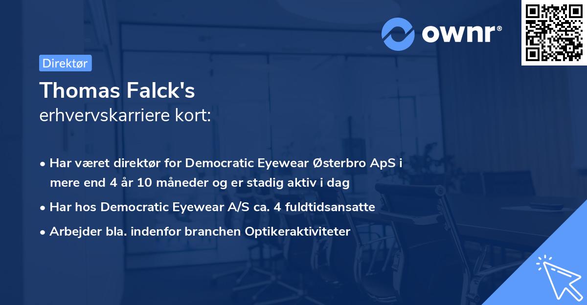 Thomas Falck's erhvervskarriere kort