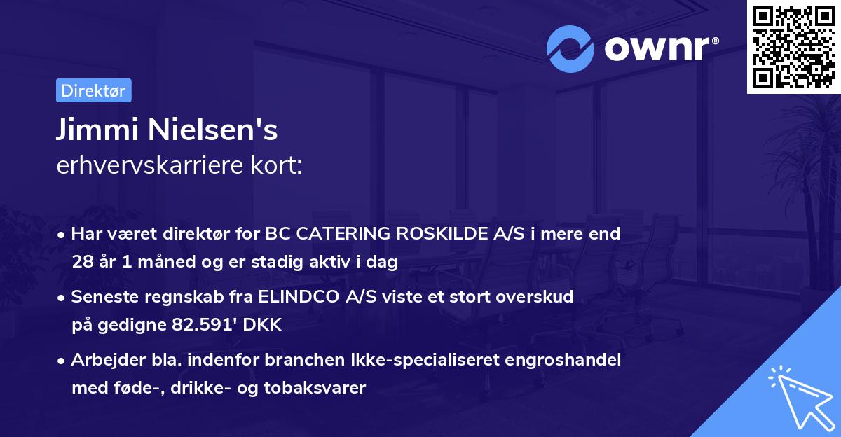 Jimmi Nielsen's erhvervskarriere kort