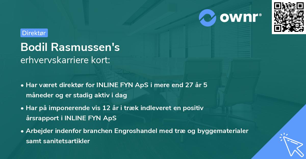 Bodil Rasmussen's erhvervskarriere kort