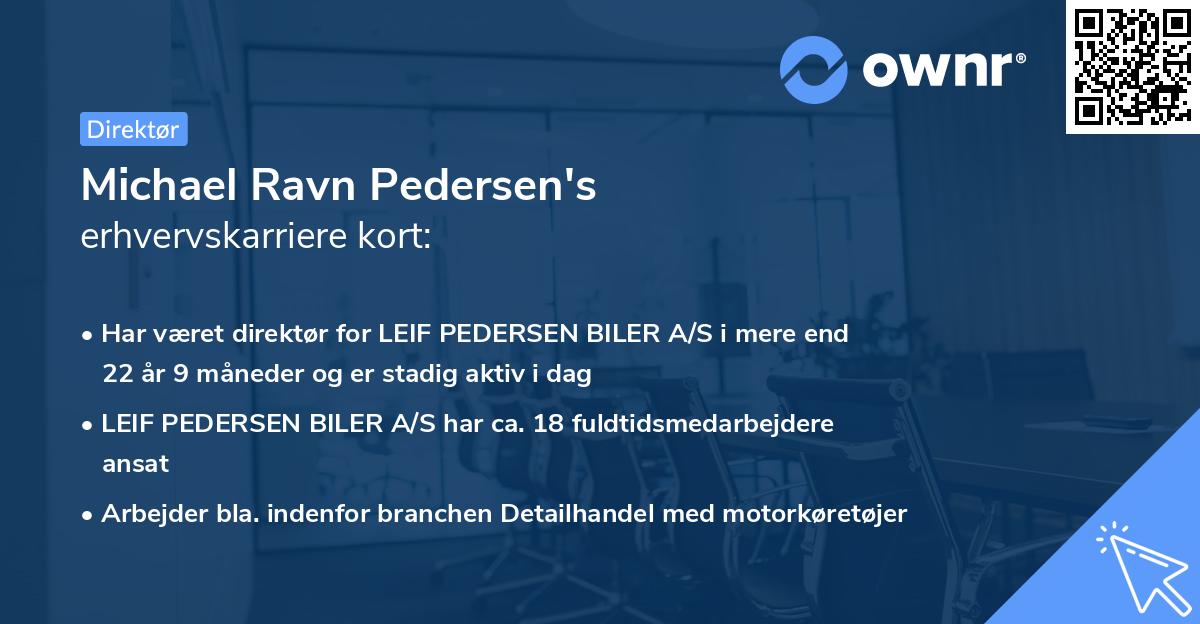 Michael Ravn Pedersen's erhvervskarriere kort