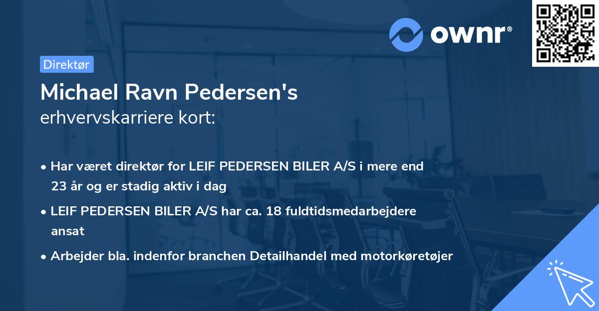 Michael Ravn Pedersen's erhvervskarriere kort
