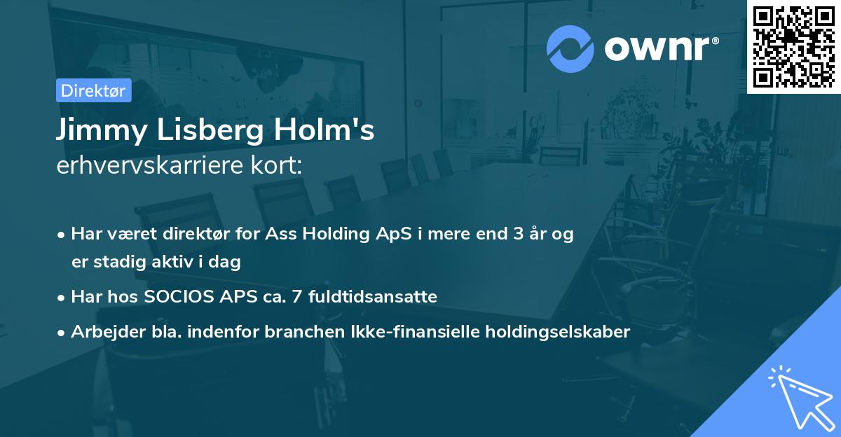 Jimmy Lisberg Holm's erhvervskarriere kort