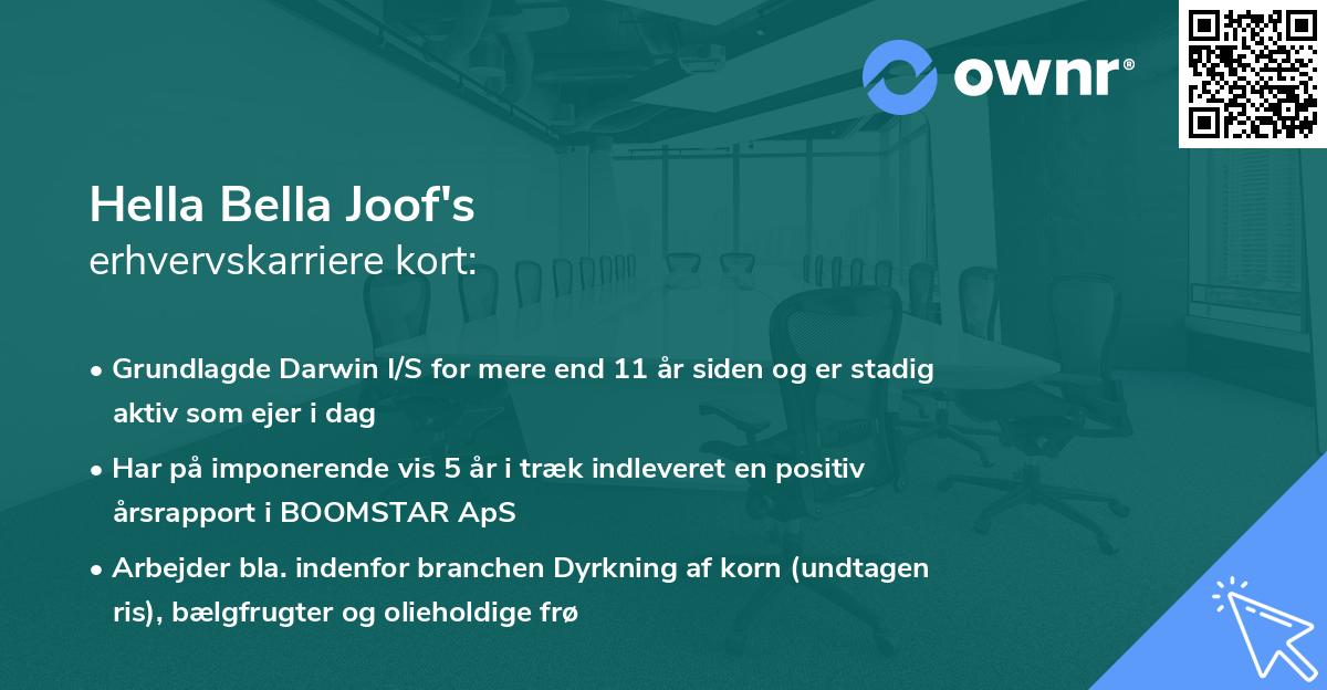 Hella Bella Joof's erhvervskarriere kort