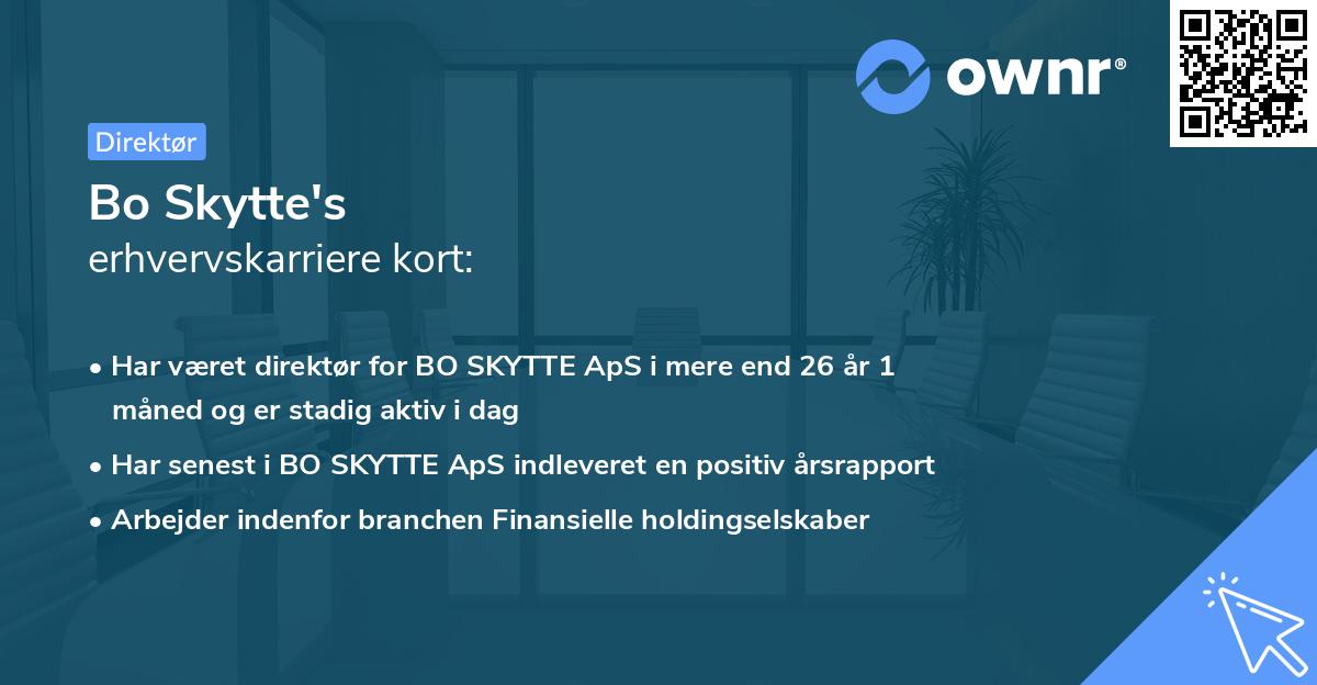 Bo Skytte's erhvervskarriere kort